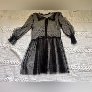 See through black dress